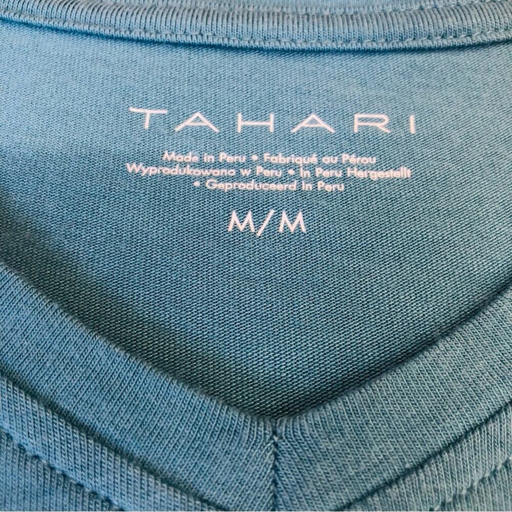 Tahari Mens Turquoise V Neck Short Sleeve T Shirt - Picture 11 of 16